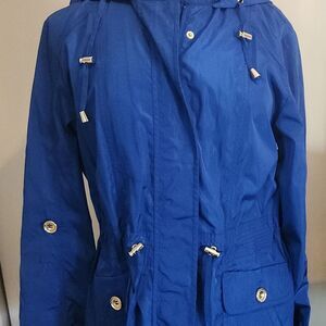 Weatherproof Utility Jacket - Blue and Tan